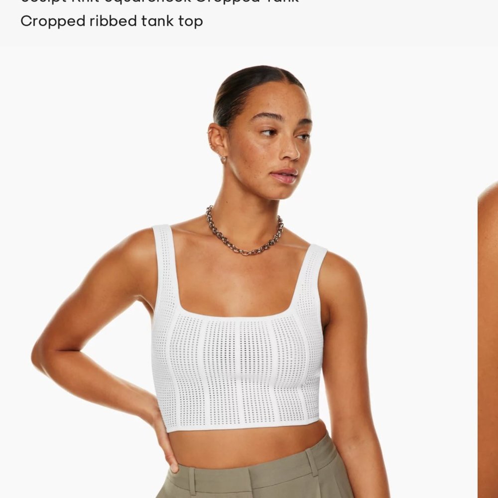 Aritzia Babaton Sculpt Knit Crop Tank (M)